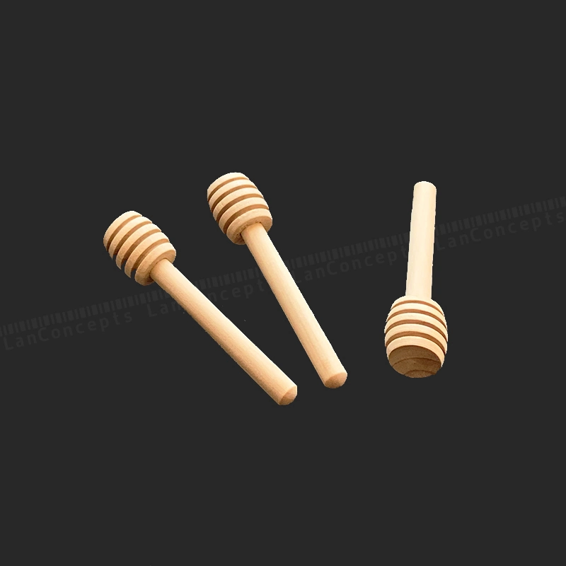 Manufacturer Wood Honey Stick Hot Selling Honey Stir Bar Kitchen Tools Wooden Dipper 8-16cm